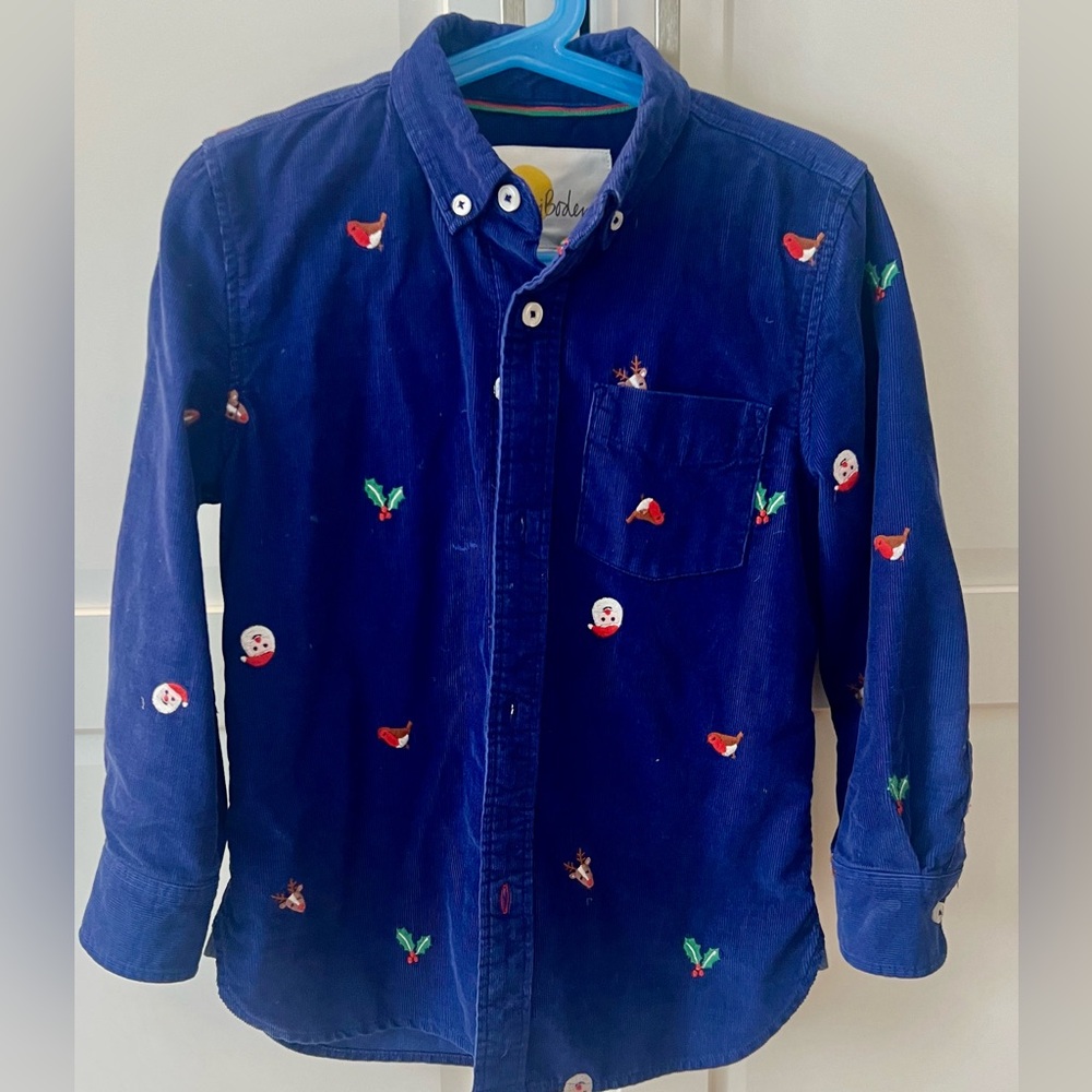 Mini Boden The Janet Embroidered Shirt 6-7